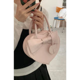 KYLETHOMASW  -  Fashion Sweet Bow Peach Heart Bag Versatile Crossbody Bags Korean Handbag for Women