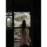 KYLETHOMASW  -  Pink U-neck Sleeveless Vest Dress Women's Summer Slim-fit Waist Lace Skirt Design