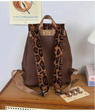 KYLETHOMASW  -  Japanese Harajuku Style Y2k Retro Leopard Print Large Capacity Backpack Travel Storage Bag Student School Bag Women's Bag