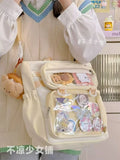 KYLETHOMASW  -  Transparent Blue Ita Bag Handbag Women Anime Portable Large Capacity Shoulder Tote Bag Female Nylon Crossbody Bags Girls