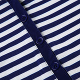 KYLETHOMASW  -  European and American women's basic contrasting striped V-neck slimming button up cardigan simple and versatile commuting  top