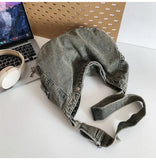 KYLETHOMASW  -  Japanese Vintage Denim Women's Handbags High-capacity Streetwear Casual Shoulder Bag All Match Y2k Aesthetic Ins Crossbody Bags