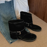 KYLETHOMASW  -  Retro Style Clip Toe Women Ankle Boots Spring Autumn Fashion Shoes Ladies Causal Slip On Sandalias Booties