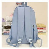 KYLETHOMASW  -  Women Students Contrast Color Patchwork Schoolbags Casual All Match Letter Printing Backpack Fashion Y2k Aesthetic Ins Backpacks
