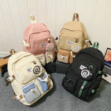 Kylethomasw Middle School Bags for Teenagers Girls Boys College Student Backpack Women Nylon Korean Back Pack