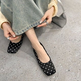 KYLETHOMASW  -  Design-inspired Evening Breeze Style Paired with A Skirt, Slip-on Shallow-mouth Flat Shoes, Niche Shiny Women's Mary Jane