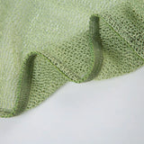 KYLETHOMASW  -  Ins niche design irregular deep V-knot tied long sleeved cover shirt solid color basic versatile temperament short cardigan