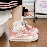KYLETHOMASW  -  Tenis Feminino Women's Canvas Shoes Spring 2026 New Korean Style Versatile Dopaamine Breathable Casual Loafers Low Top Sneakers