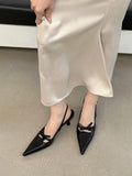 KYLETHOMASW  -  Elegant Butterfly-knot Thin Heels Women Pumps Slingbacks Shoes Fashion Buckle Strap Banquet Zapatos De Mujer