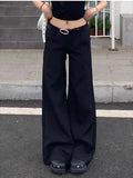 KYLETHOMASW  -  Y2k Vintage Streetwear Wide Leg Pants Women American Retro Female Grunge Casual Fashion Loose Trousers Summer 2024