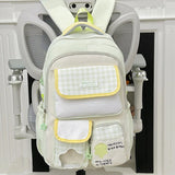 KYLETHOMASW  -  Japanese Women Student Ins Cute Backpack High-capacity Kawaii Sweet Embroidery Schoolbags Y2k Aesthetic Contrast Color Backpacks