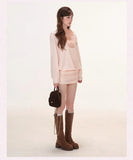 KYLETHOMASW  -  Blush Pink Two Piece Outfit Off Shoulder Cowl Neck Ribbed Knit Mini Dress with Sequin Cami Top Layered Co-ord Set Sweet Sexy Hot