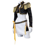 KYLETHOMASW  -  Mira Cosplay Costume Wig Shoes Black Coat Singing Suit Song-Promotion Costume Women Halloween Party Role Playing Outfit