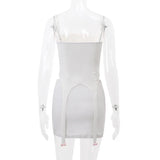 KYLETHOMASW  -  Summer Camis Skirt Women Two-Piece Set Sexy Sleeveless Strap Bodycon Camis Slim Lace Skirts Streetwear Partywear Sweet 2 Piece