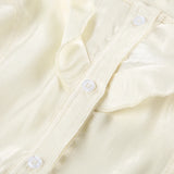 KYLETHOMASW  -  Peter Pan Collar Tiered A-line Blouse Sweet Slimming Back Tie-up Bow Shirts Chic Fashion Short Sleeve Top Ladies Summer
