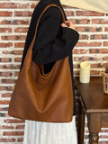 KYLETHOMASW  -  Bucket Tote Bag New Soft Leather Large Capacity Shoulder Retro Versatile Commuter Bags