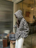 Kylethomasw Harajuku Striped Long Sleeve Pullovers Sweatshirt Vintage Oversized Streetwear Hoodies for Women Winter Warm Clothes New