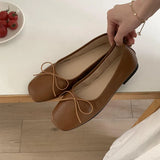 KYLETHOMASW  -  New Spring Fashion Butterfly-Knot Women Ballet Flats Shoes Shallow Female Soft Footwear Dress Ladies Flats Slip On Shoes