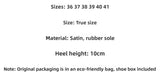 KYLETHOMASW  -  Large Size Slip-On High Heel Mules French Style Sandals with Bow Detail Summer Outdoor Wear Fish Mouth Ultra Thin Heel