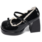 KYLETHOMASW  -  Designer Platform High Heel Women's Mary Jane Shoes Fashion Butterfly-knot Lace Shoes 2026 New Spring Autumn Wedding Party Shoes