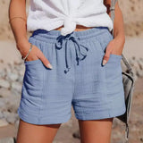 KYLETHOMASW  -  Women's High Waist Wide Leg Shorts Casual Tied Waist Loose Fit mid Age Group Other Fabric Winter Collection