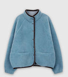 KYLETHOMASW  -  Women Thick Coat Solid Color Fleece Jacket Casual Style Loose Long Sleeve Warm Outerwear Autumn Winter Wear Coat For Ladies