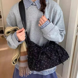 KYLETHOMASW  -  Korean Girl Heart Bow Printing Bag Female 2026 Sweet Fashion Luxury Design Crossbody Bagss Women Y2k Aesthetic Shoulder Handbags