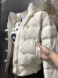 KYLETHOMASW  -  Jackets for Women Single Breasted Hooded Cotton Jacket Coats Thick Warm Parkas Hoodie Jaqueta Feminina Winter Ropa