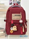 KYLETHOMASW  -  Schoolbag Female College Students Retro Simple Computer Backpack Junior High School Student Large-capacity Travel Backpack Male