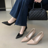 KYLETHOMASW  -  Street Style Spring Fashion High Heels Black Classic 7cm High Heels Women's Banquet Prom Dress Party Single Shoes