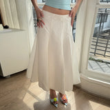 KYLETHOMASW  -  Summer New Hot Selling Fashionable Temperament Elegant Slim Fit Versatile Loose Solid Color Skirt