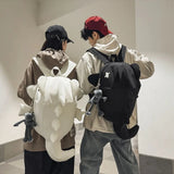 KYLETHOMASW  -  Waterproof Trendy Shark Backpack Large Capacity Casual Travel Laptop Bag Nylon ins College Students Schoolbag Outdoor