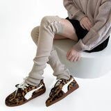 KYLETHOMASW  -  Knitted Lolita Thigh High Socks Long Socks for Women Spicy Girl Autumn/Winter Leg Covers Button Split y2k Pile Socks