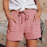 KYLETHOMASW  -  Women's High Waist Wide Leg Shorts Casual Tied Waist Loose Fit mid Age Group Other Fabric Winter Collection