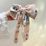 Kylethomasw New Women Fashion Hairpins Silk Ribbon Bow Braided Hair Clips  Printed Floral Barrette Hair Accessories Girls Headdresses