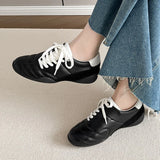 KYLETHOMASW  -  Autumn Casual Sports Ballet Flats Women Fashion Round Toe Lace Up Women's Loafers Comfortable Soft Sole Walking Running Shoes
