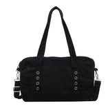KYLETHOMASW  -  Women Canvas Washed Boston Tote Bag Solid Color Daily Commute Shoulder Crossbody Bags New Trend Fashion Handbags and Purses