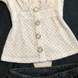 KYLETHOMASW  -  Y2k Clothes T Shirt For Women Puff Sleeve Polka Dot Spring Summer Short Tees Korean Fashion Versatile Ropa De Mujer