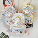 KYLETHOMASW  -  High Capacity School Backpack for Elementary Girls Cute Japanese Ins Style Double Shoulder Bag Breathable Nylon Urban Minimalist