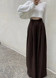 KYLETHOMASW  -  Early New Product Retro Temperament Drawstring Design Sense High Waist Hanging Sense Casual Mopping Pants Wide Leg Pants