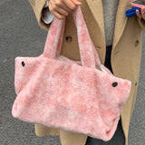 KYLETHOMASW  -  Casual Simple Fluffy Women's Handbags High-capacity Streetwear Shopping Underarm Bag Casual Travel Shoulder Bags Y2k Aesthetic