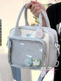 KYLETHOMASW  -  Japanese Girl Student Portable Shoulder Display Bag Female Transparent Handbags Slung Shoulder Multi-purpose Ita Bags JK Lolita