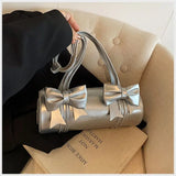 KYLETHOMASW  -  Niche Bow Bag Female 2025 New One-shoulder Underarm Bag All-match Slung Portable Cylinder Design Handbag Women