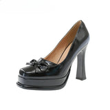 KYLETHOMASW  -  Spring Platform Thick Heel Women Mary Jane Shoes Concise Shallow Slip On Work Shoes Elegant Women's Stripper Party Dress Pumps