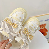 KYLETHOMASW  -  New Women Students Sneakers Fashion Cute Ladies Causal Shoes School Patchwork Non-slip Women's Sports Shoes with Bowknot