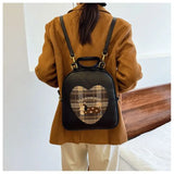 KYLETHOMASW  -  Japanese Cute Fashion Cartoon Embroidery Kawaii Puppy Pu Leather Large Capacity Backpack Student Schoobag Travel Storage Bag