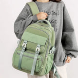 KYLETHOMASW  -  Multi-Compartment Student Backpack Large Capacity Wide Straps School Bag Lightweight Wear-resistant Children's Shoulder Backpack