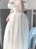 KYLETHOMASW  -  France Fairy Sweet Dress Women Vintage Evening Party Midi Dresses Casual Designer Chic Princess Retro White Dress