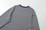 KYLETHOMASW  -  Vintage Striped Long Sleeve T Shirt Women O Neck Casual Autumn Tees Loose Tops