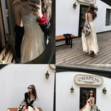 KYLETHOMASW  -    French Elegant Luxury Lace Spliced Black Slip Dress Summer New High end Sleeveless Waist Slimming A-line Long Dress for Women